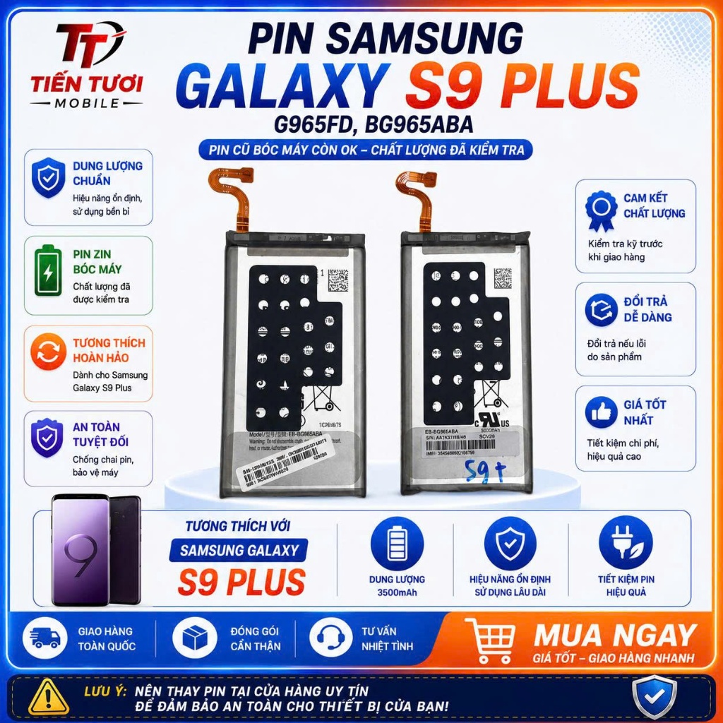 Pin Sam Sung S9 Plus / G965 / BG965ABE ,pin cũ bóc máy còn ok