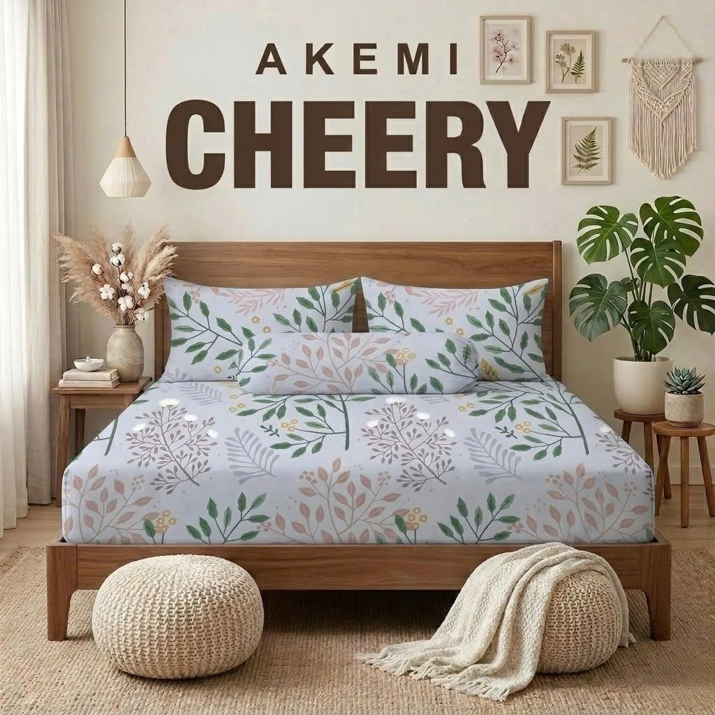 Bộ Ga Giường và Vỏ gối 4 món Ai By Akemi Cheery, đủ size Queen King