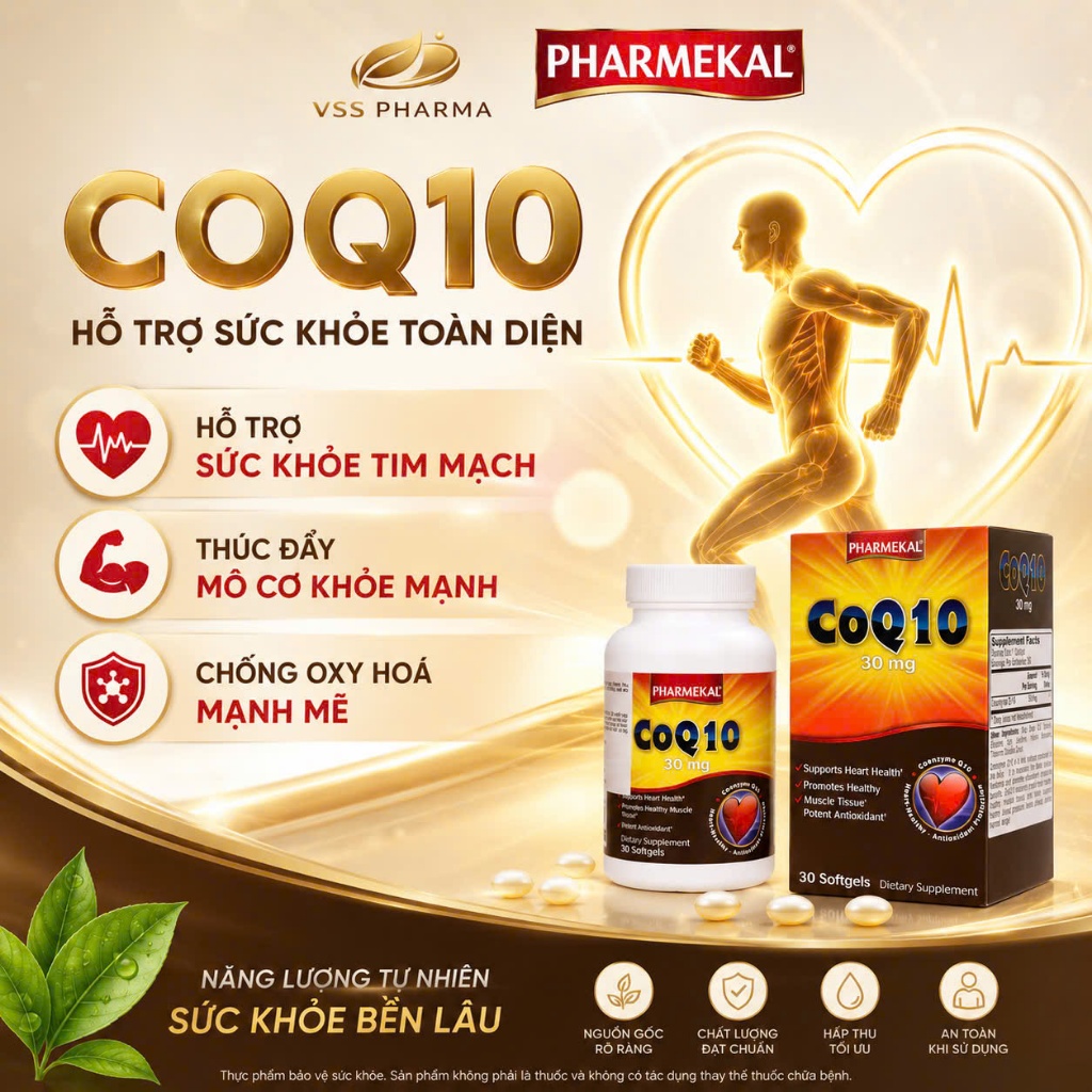 Co- enzym Q10 30MG hộp 30 viên PHARMEKAL – USA