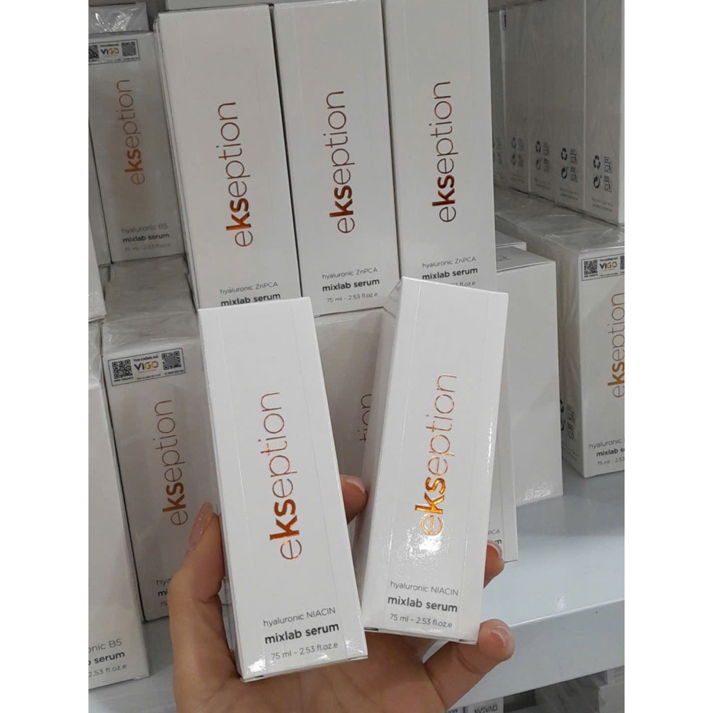 SERUM GIẢM THÂM MỤN , NHỎ LỖ CHÂN LÔNG ,EKSEPTION HYALURONIC NIACINAMIDE 75ml ( cty )
