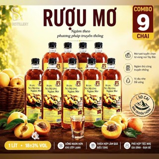 [BÁN SỈ 9 Chai 1L] RƯỢU MƠ, XÍ MUỘI, DÂU TẰM -  Ủ 18 Tháng, Núi Mường Tây Bắc