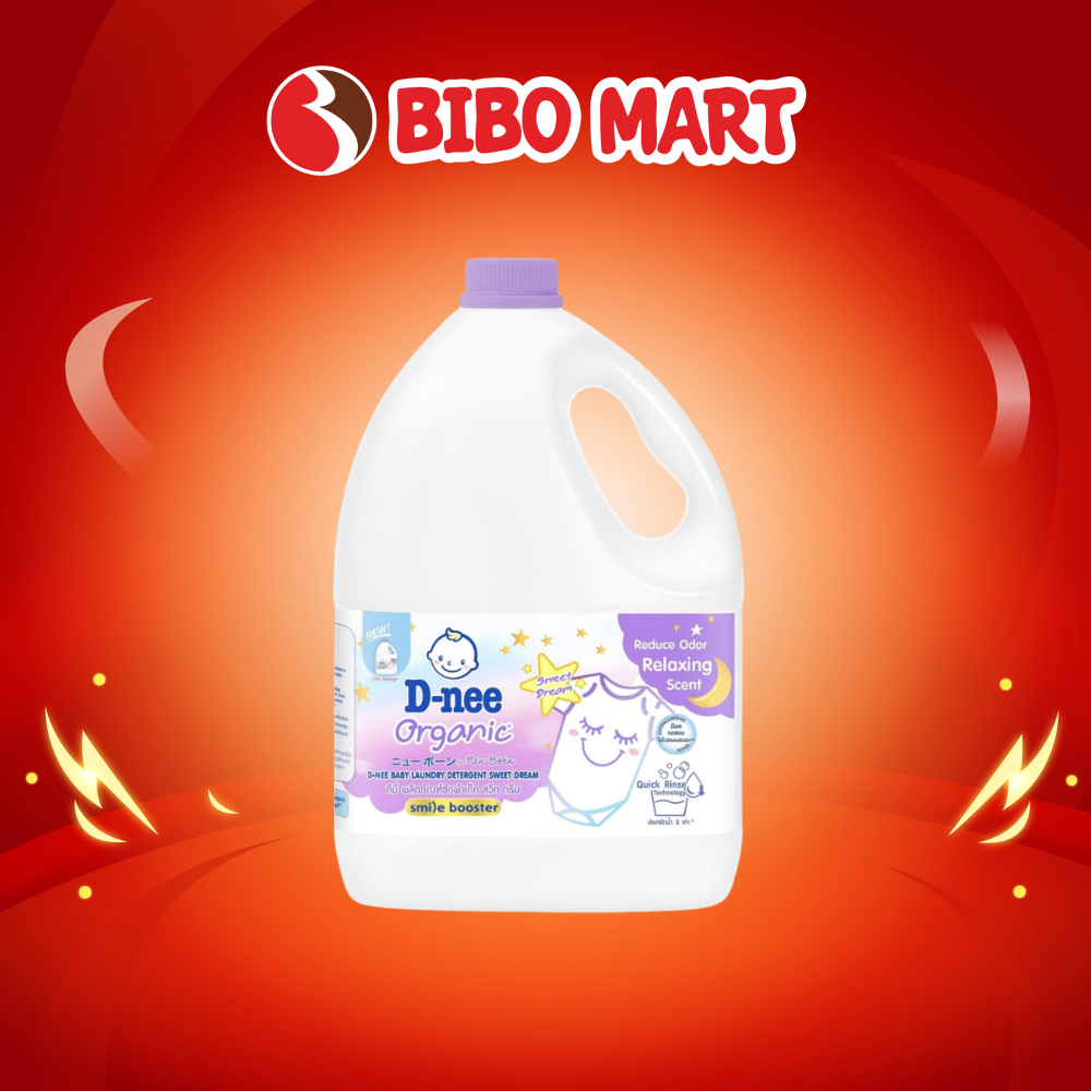 [MALL] Nước Giặt Quần Áo Em Bé Dnee Sweet Dream 3L Chiết Xuất Tự Nhiên An Toàn - Bibo Mart