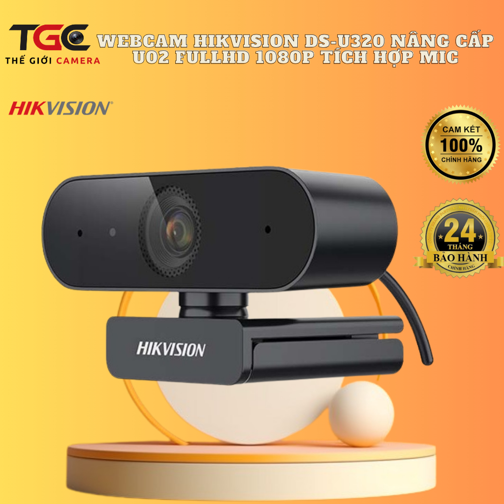 Webcam HIKVISION DS-U320 phiên bản nâng cấp U02 FULLHD 1080P tích hợp mic chuyên dụng cho Livestream