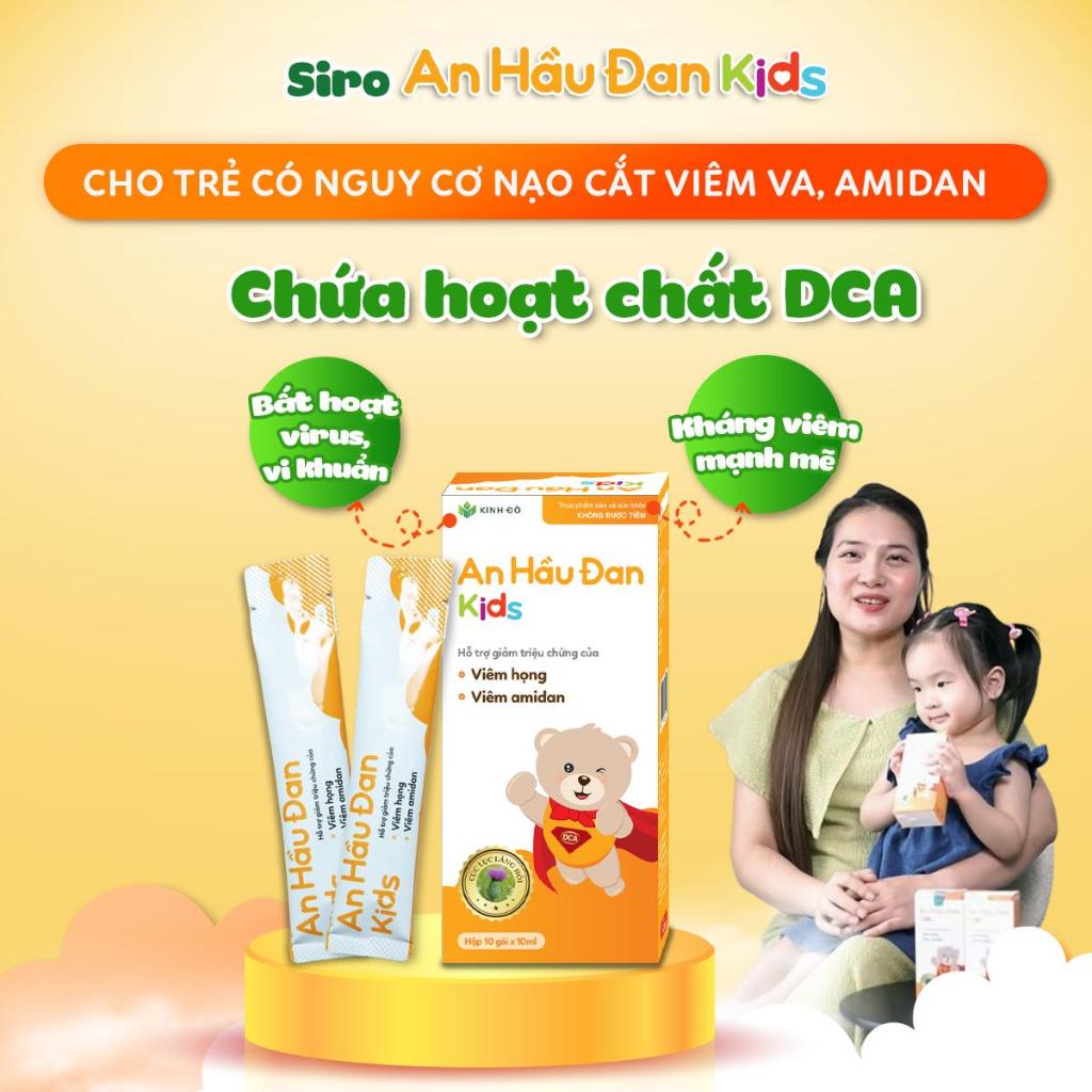 [Combo 3 hộp] Siro ho cho bé An Hầu Đan Kids - Hỗ trợ giảm nhanh viêm va, amidan bằng thảo dược