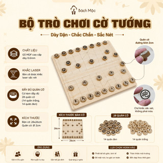Bộ Cờ Tướng Bằng Gỗ - Trò Chơi Dân Gian, Trò Chơi Phát Triển Tư Duy, Trí Tuệ Giành Cho Mọi Lứa Tuổi