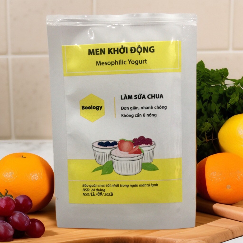 Men khởi động sữa chua ủ nguội Mesophilic yogurt Beelogy (1 gói dùng cả đời)