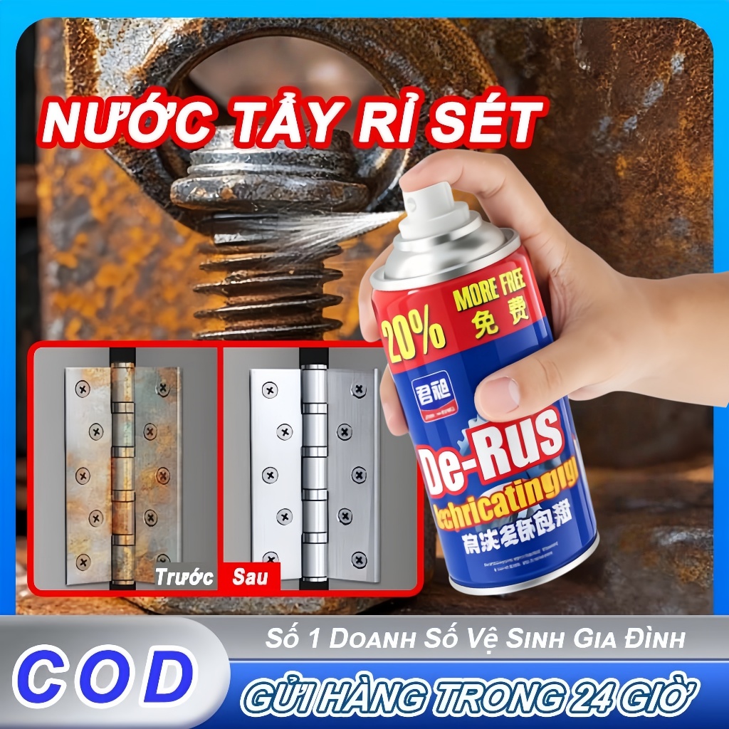 Chai tẩy sét gỉ inox kim loại tẩy rỉ sét dung dịch tẩy rỉ sét tẩy rỉ sét xe máy chai xịt chống rỉ sé