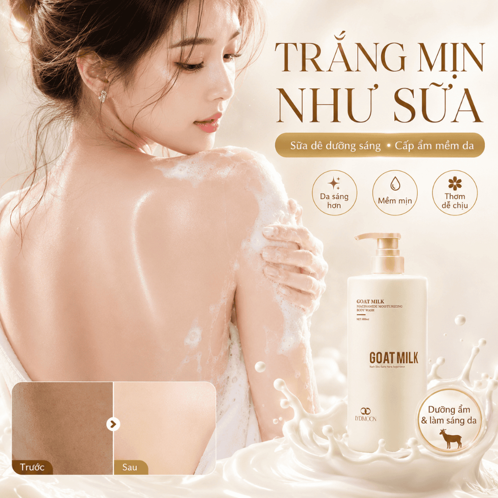 2026 Sữa Tắm Dê Phong Cách Mới 800ml LYDIMOON Dưỡng Ẩm Mịn Làm Sạch Sâu Toàn Thân20260822