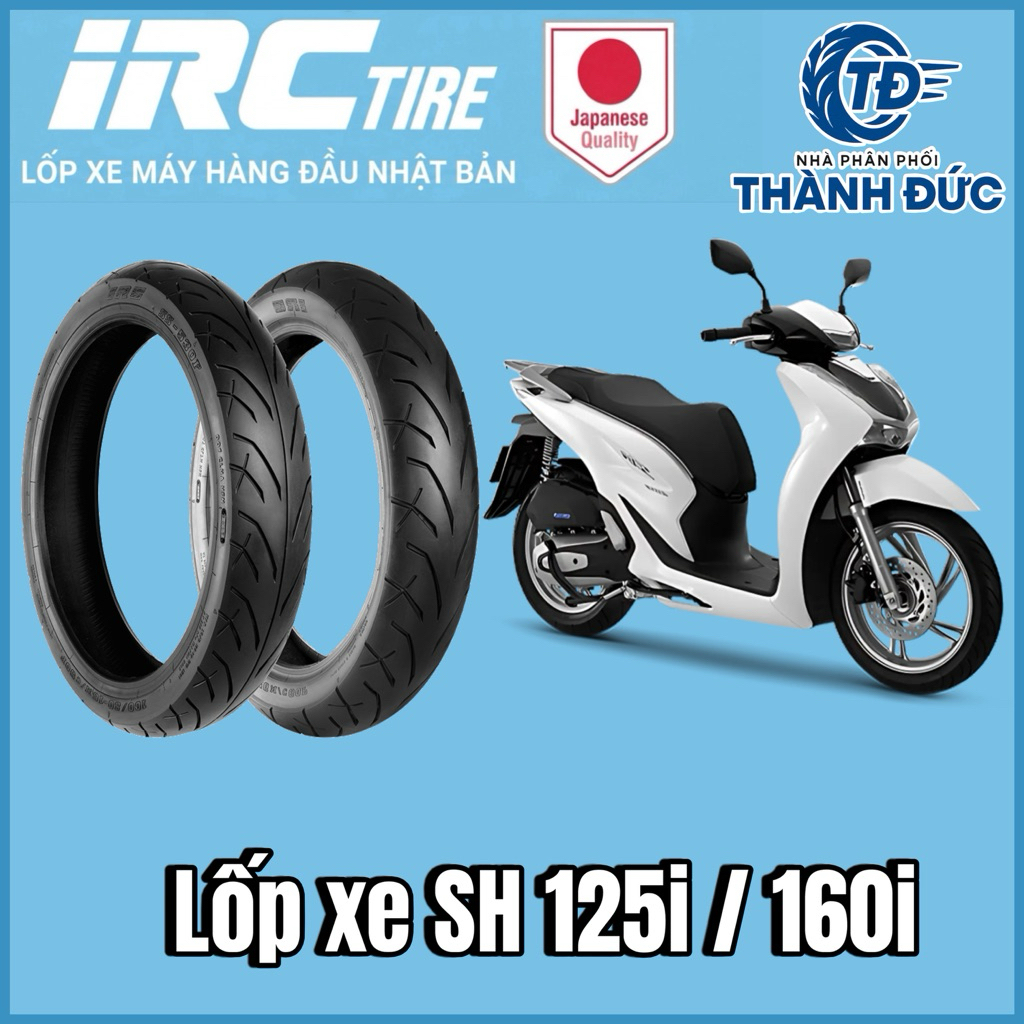 (Vỏ) Lốp xe máy cao cấp chính hãng IRC dành cho xe SH 125i/150i - công nghệ Nhật Bản