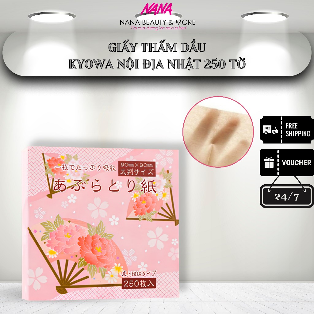 Giấy Thấm Dầu KYOWA Cho Da 250 Tờ Hàng Nội Địa Nhật - Nana Shop