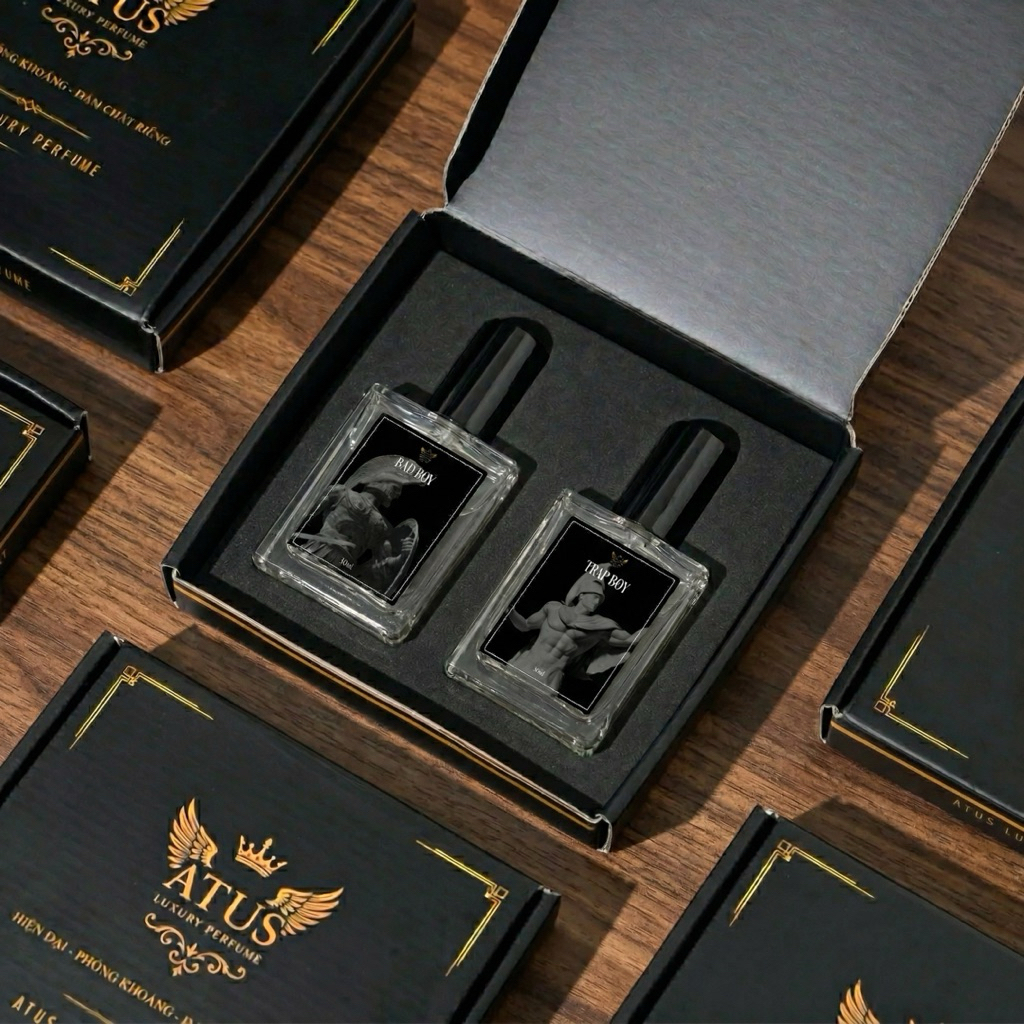 [COMBO SÁNG BAD TỐI TRAP] Nước Hoa Nam Bad Boy & Trap Boy Chai 30ML Sang Trọng Tinh Tế