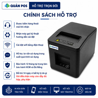 Máy in hóa đơn wifi kết nối điện thoại không dây Quản Pos QP-840W