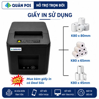 Máy in hóa đơn wifi kết nối điện thoại không dây Quản Pos QP-840W