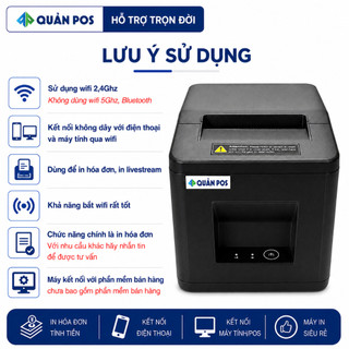 Máy in hóa đơn wifi kết nối điện thoại không dây Quản Pos QP-840W