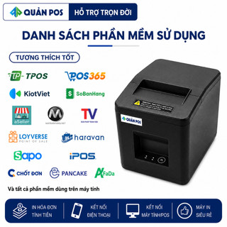 Máy in hóa đơn wifi kết nối điện thoại không dây Quản Pos QP-840W