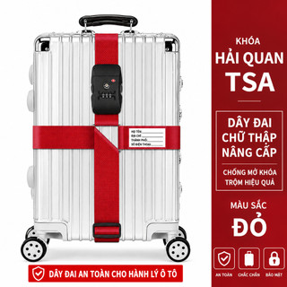 Dây đai vali khóa chữ thập có khóa số TSA319 tiêu chuẩn quốc tế