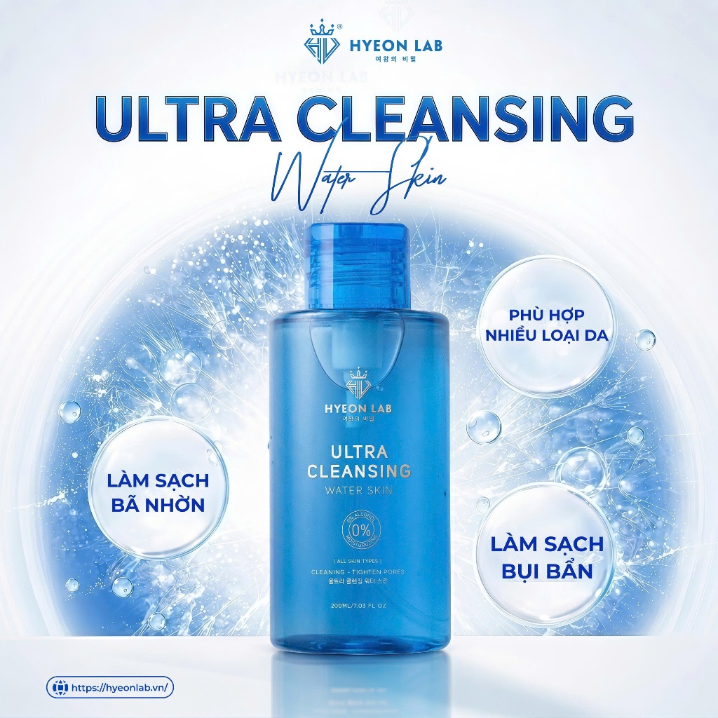 Nước Tẩy Trang HYEON LAB Làm Sạch - Dưỡng Ẩm 200ml