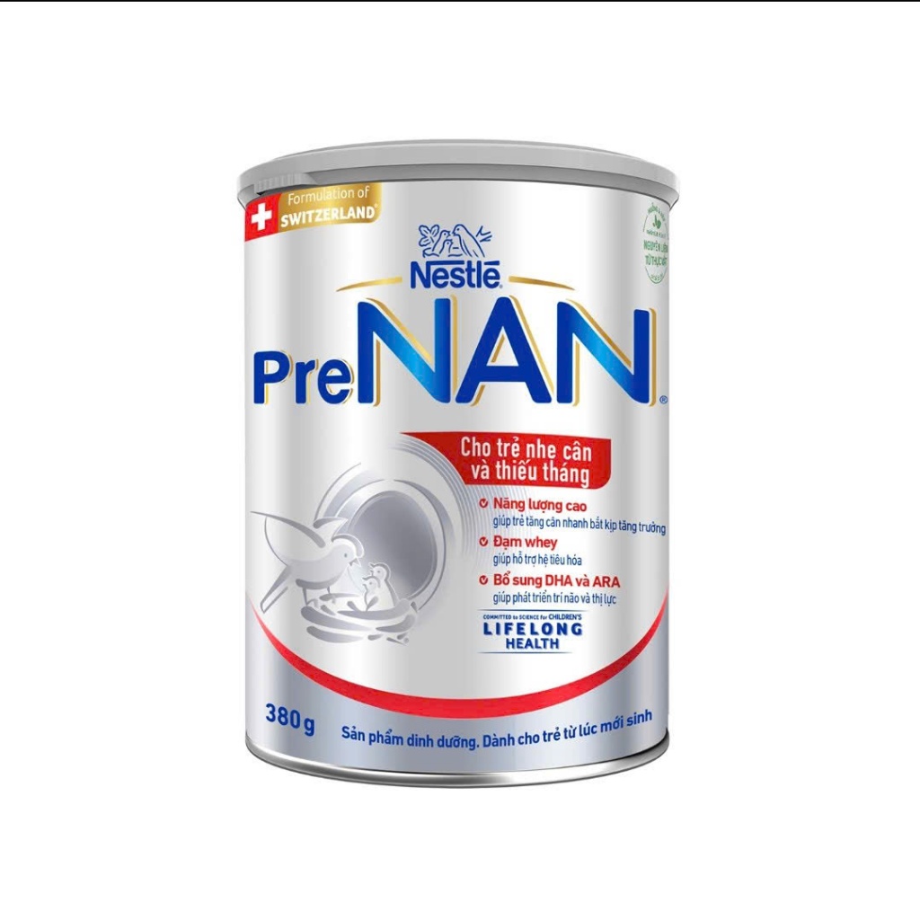 [Date 10/2026] Sữa bột Nestle Pre NAN 380g cho trẻ nhẹ cân thiếu tháng