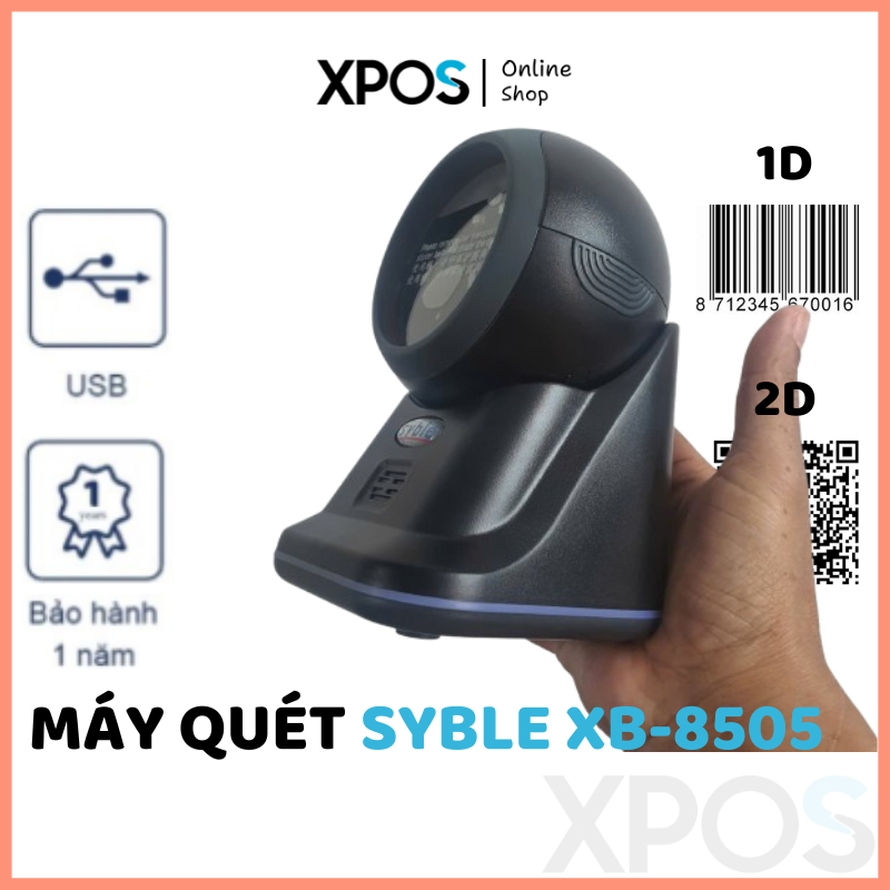 Máy Quét Mã Vạch Để Bàn Syble XB-8505 Hỗ Trợ QR Code 2D