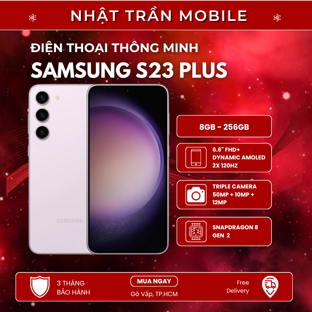 Điện Thoại SamSung S23 Plus (8GB - 256GB) Chụp Hình Siêu Đẹp Snapdragon 8 Gen 2 Màn 120Hz Pin 4700