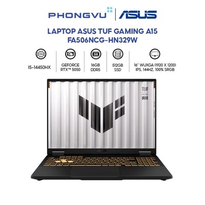 Laptop Gaming Asus TUF F16 FX608JHI-TU210W (i5-14450HX/ GeForce RTX 5050/ 16GB/ 512GB/ Win 11 Home) - Bảo hành 24 tháng