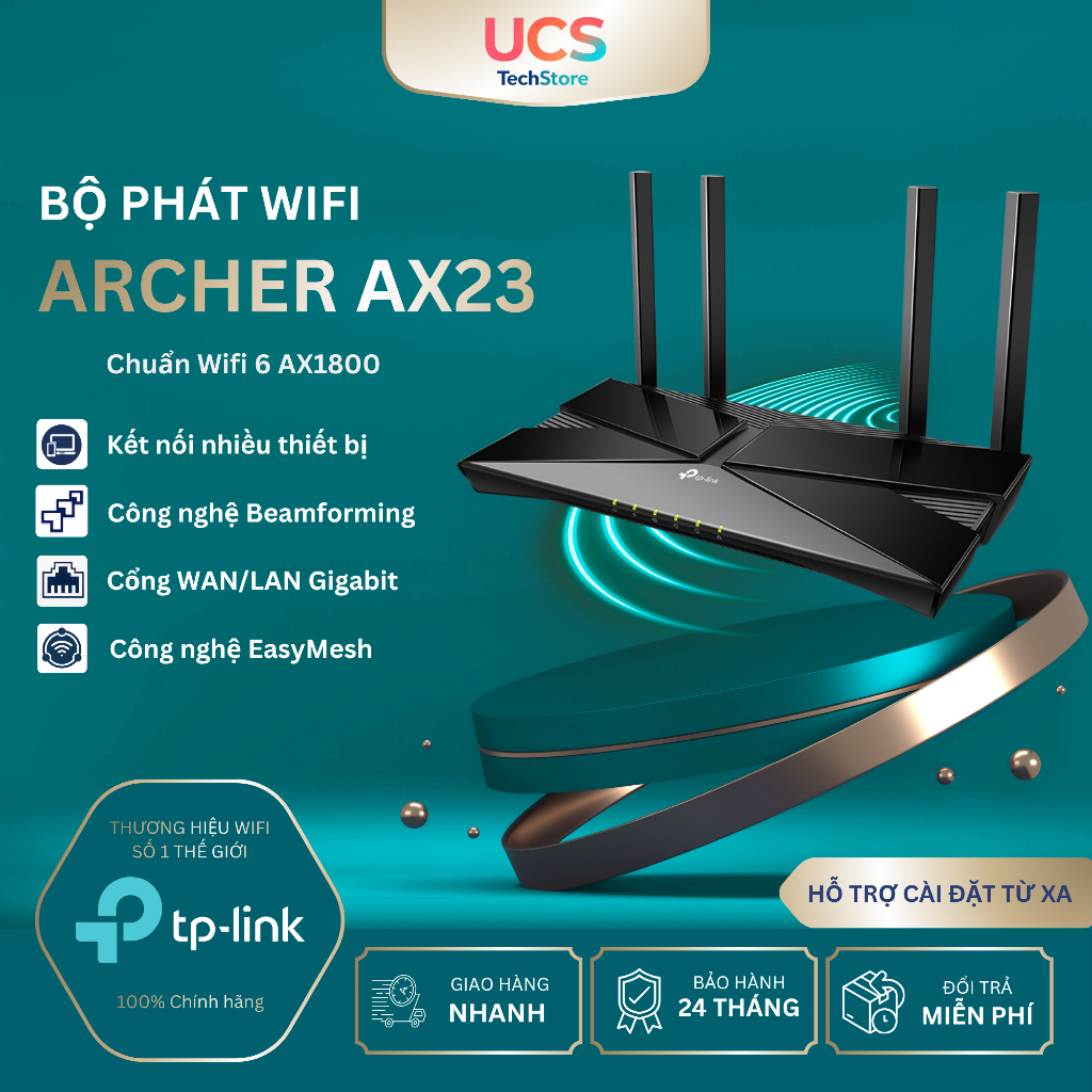 Router WiFi 6 TP-Link Archer AX23 AX1800 Gigabit – WiFi Mạnh, Ổn Định