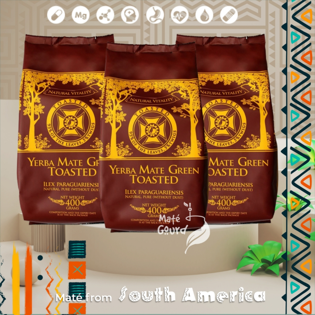Trà Yerba Mate Green Toasted – Mate Rang Vị Cacao, Ít Đắng, Không Bụi