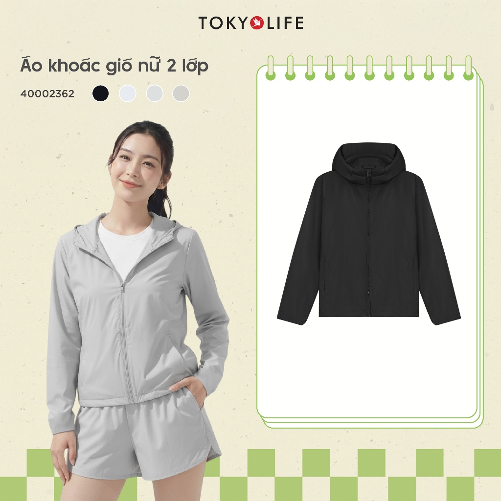 Áo khoác gió nữ đa năng 2 lớp, gấp gọn tiện lợi TOKYOLIFE 40002362