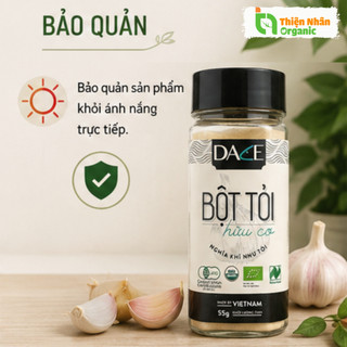Bột Tỏi Hữu Cơ Dace 55g Gia Vị Nấu Ăn