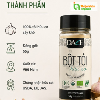 Bột Tỏi Hữu Cơ Dace 55g Gia Vị Nấu Ăn