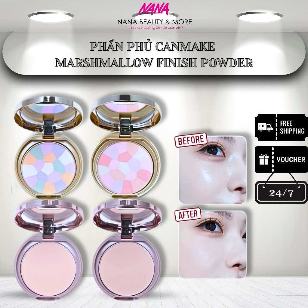 Phấn Phủ Canmake Marshmallow Finish Powder Kiềm Dầu 10g - Nana Shop