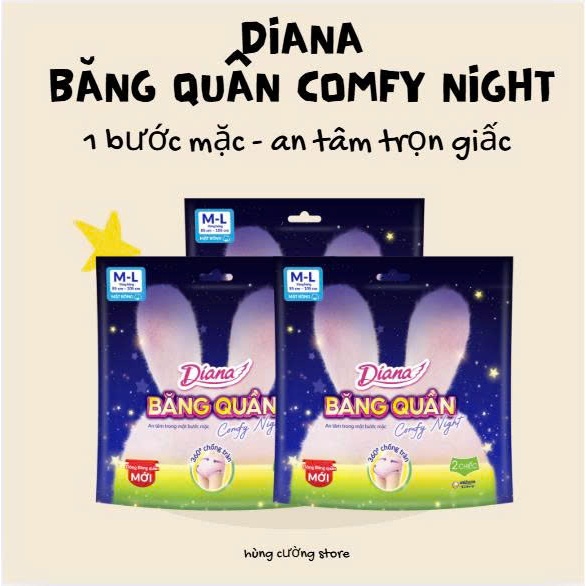Băng quần Diana Comfy Night size ML 2 miếng