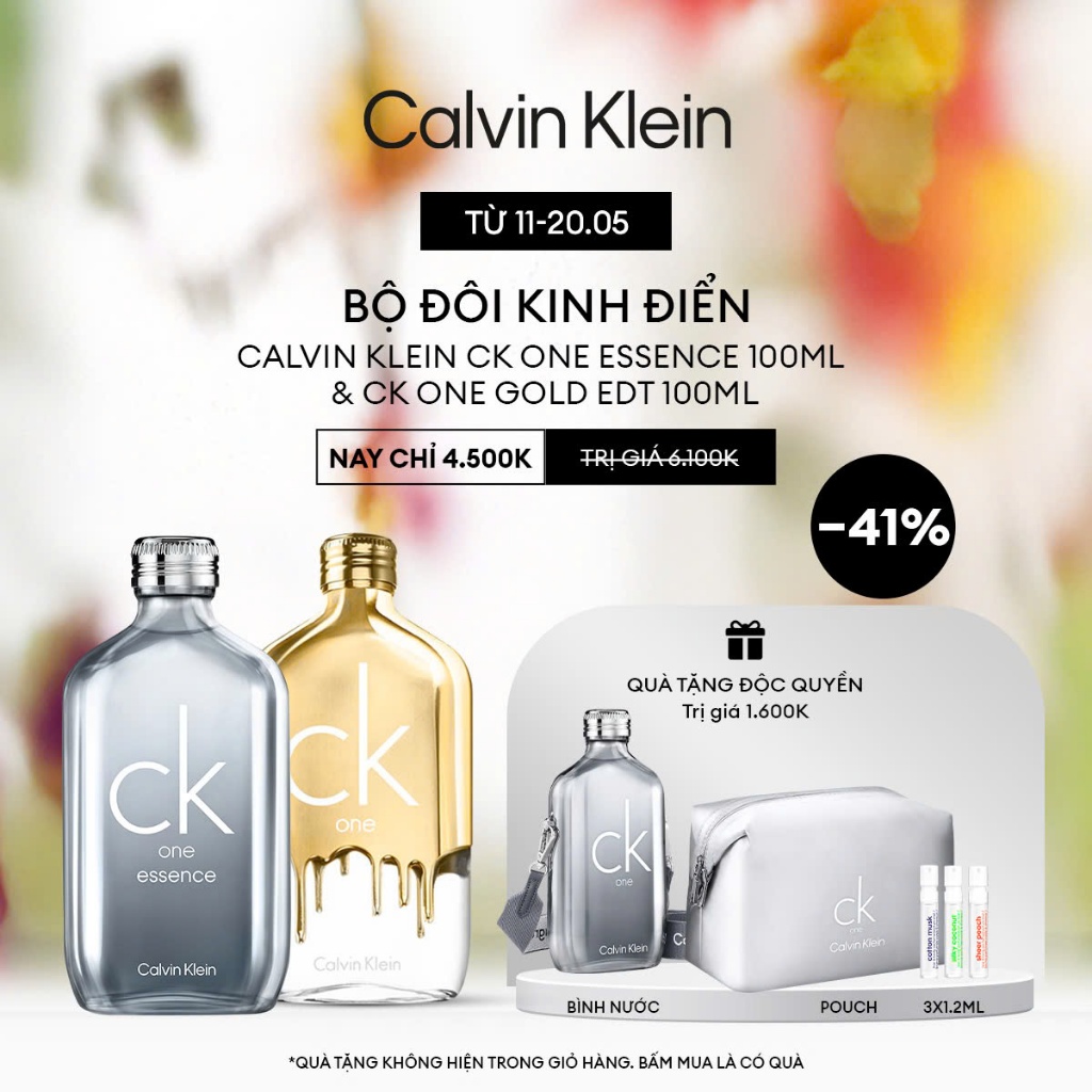 Bộ đôi Kinh Điển - Nước hoa Nam Nữ Calvin Klein CK One Essence 100ml & CK One Gold EDT 100ml
