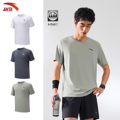 ANTA Áo thun thể thao tay ngắn nam chơi cầu lông, tập gym, pickleball chạy bộ, thấm hút mồ hôi, nhanh khô 9526B7101