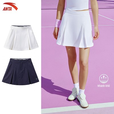ANTA Nữ Chân Váy Thể Thao Xếp Ly Tennis/Pickleball/Cầu Lông  Nhanh Khô, Có Quần Bảo Hộ 1626B8205
