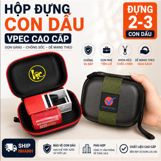 Hộp Đựng Con Dấu Công Ty Cao Cấp | Hộp Đựng 02 Dấu Chống Va Đập Có Quai Xách