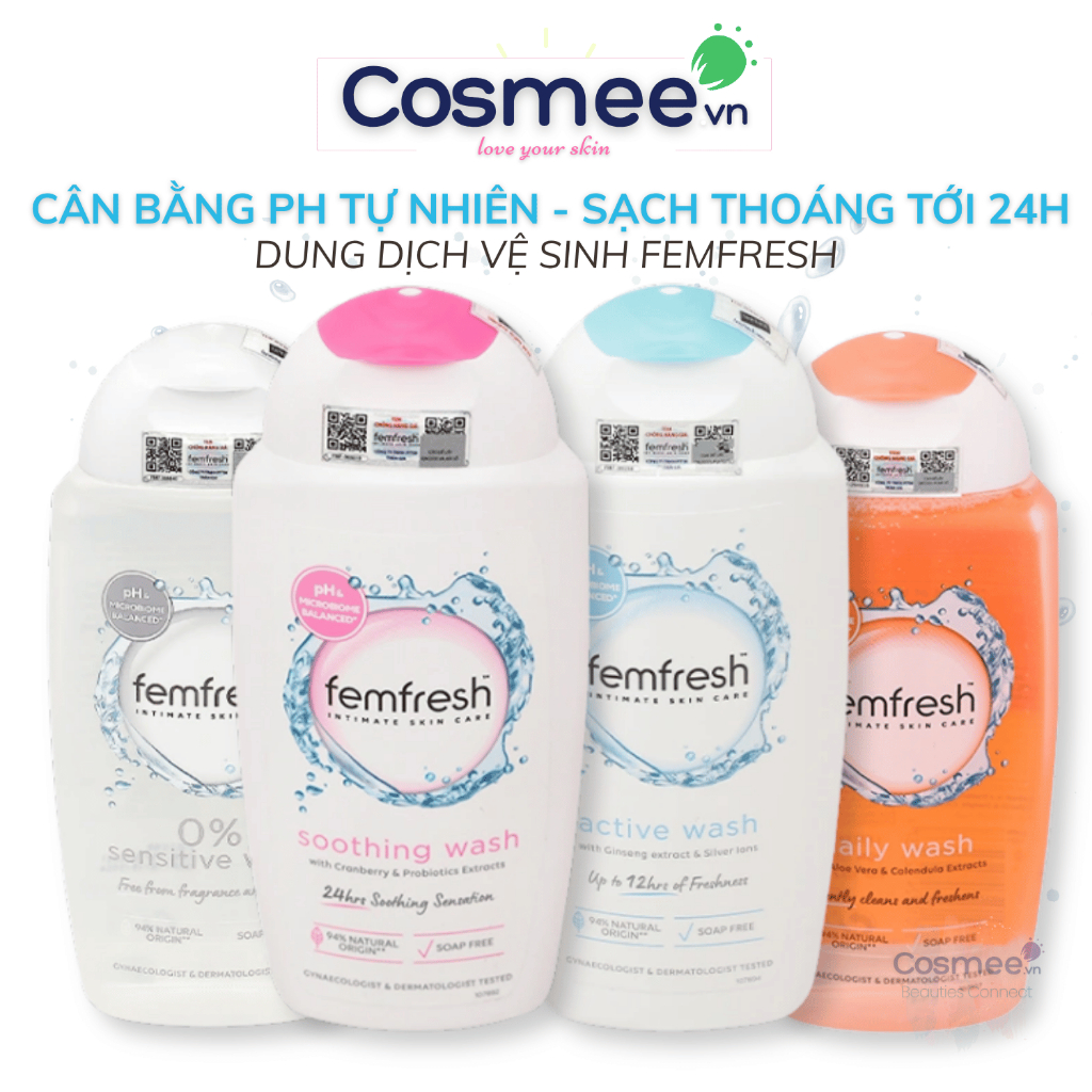 Dung Dịch Vệ Sinh FEMFRESH Intimate Wash Dưỡng Ẩm Cân Bằng Độ pH - Femfresh  | Cosme