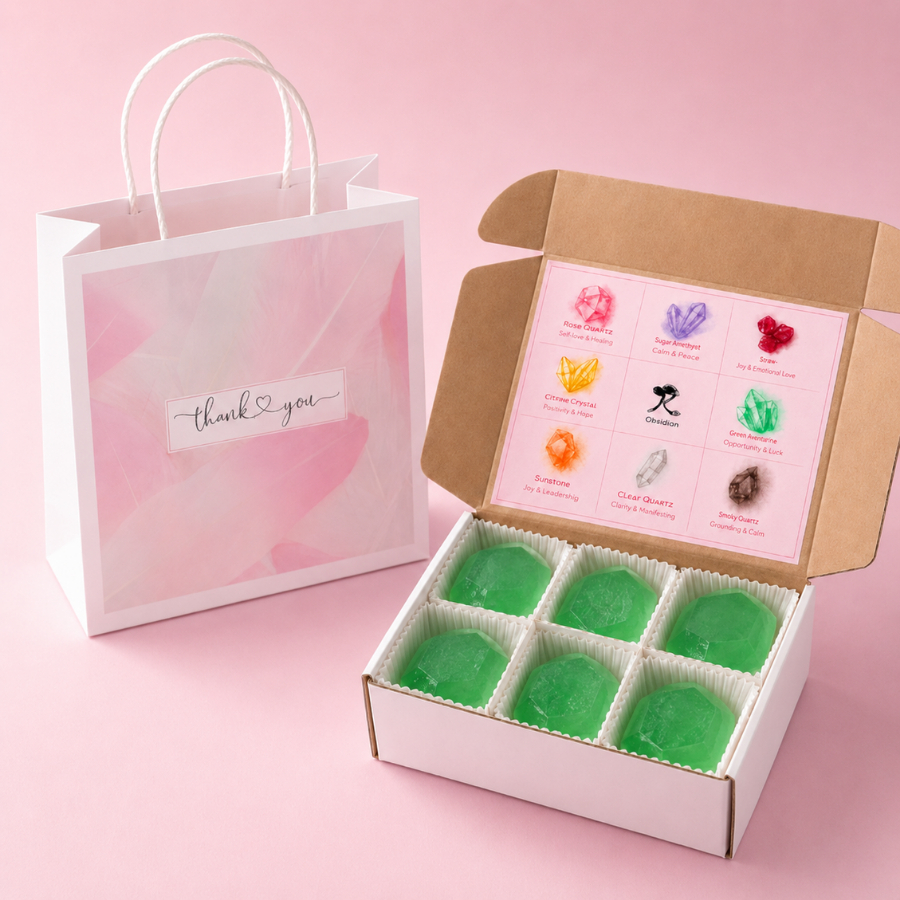 Hộp quà Crystal Ngọc Lục Bảo Vị Dưa Lưới Hy Vọng - Emerald Melon Hope Flavor