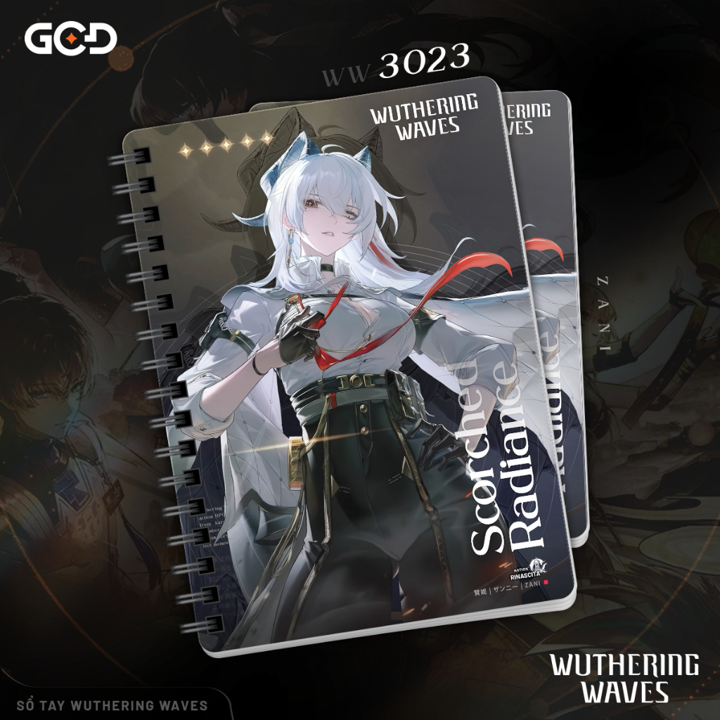 GCD Shop | Sổ tay LITE A5 A6 Wuthering Waves WW phiên bản Magazine 3000+ 80 trang với gáy xoắn