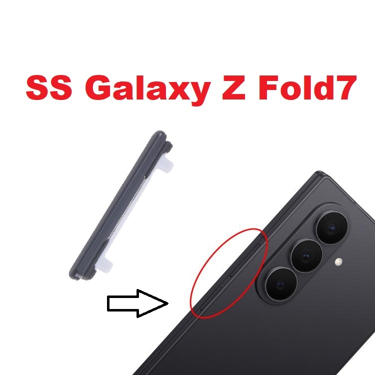 Nút Âm Lượng Nhựa Ngoài Vỏ Samsung Galaxy Z Fold7/ Fold 7 SM-F966B Volume Control Button Đen