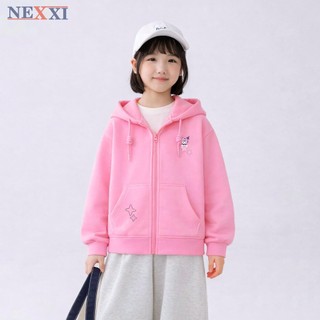 Áo Khoác Hoodie Nỉ Bé Gái NEXXI In Hình Kuromi Dễ Thương, Áo Khoác Cho Bé Gái Mặc Đi Học Đi Chơi Size 12-45kg