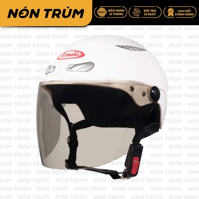 Mũ bảo hiểm nửa đầu có kính Andes 126 - 3s126 có kính dành cho nam nữ đi xe máy