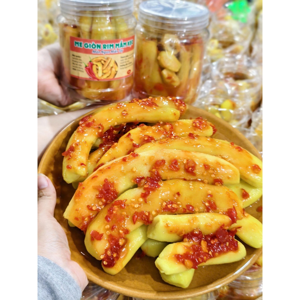 Hộp 500G Me Rim Mắm Ớt Chua Ngot - Me Rim Mắm Kẹo