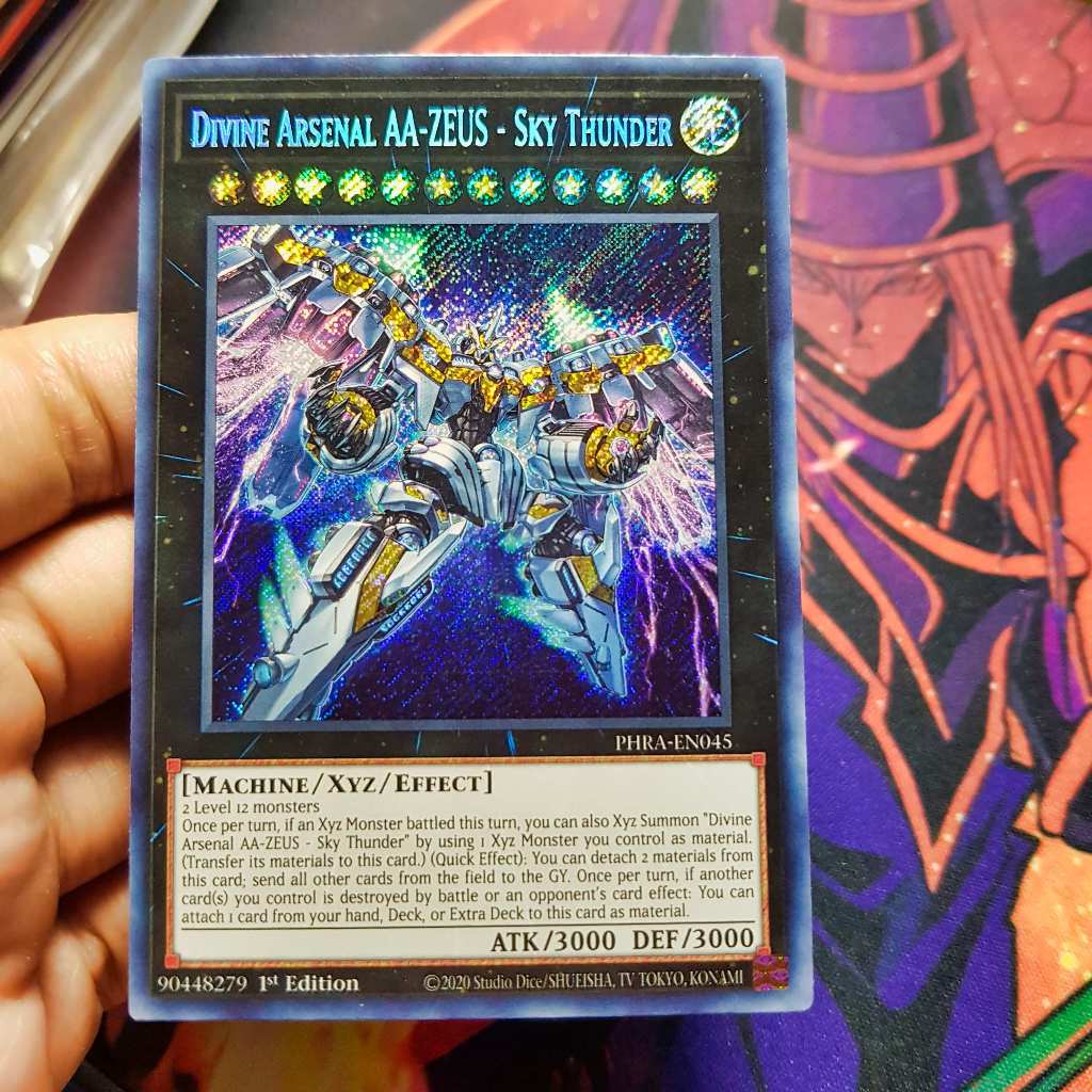 Thẻ bài Yugioh chính hãng | Divine Arsenal AA-ZEUS - Sky Thunder | PHRA Secret rare.