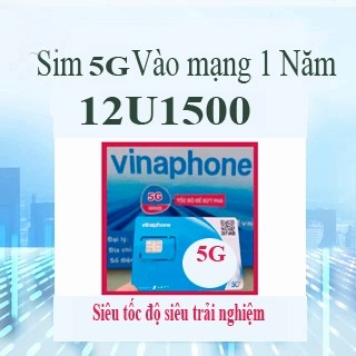 Sim Vinaphone 5G Gói U1500 Tặng 500GB Mỗi Tháng lên Mạng - Sim bảo hành 12 Tháng