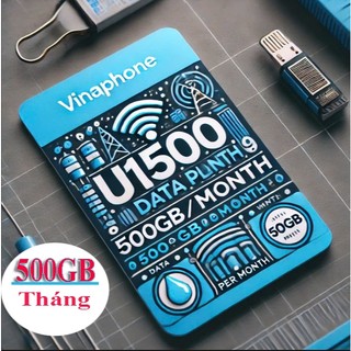 Sim Vinaphone 5G Gói U1500 Tặng 500GB Mỗi Tháng lên Mạng - Sim bảo hành 12 Tháng
