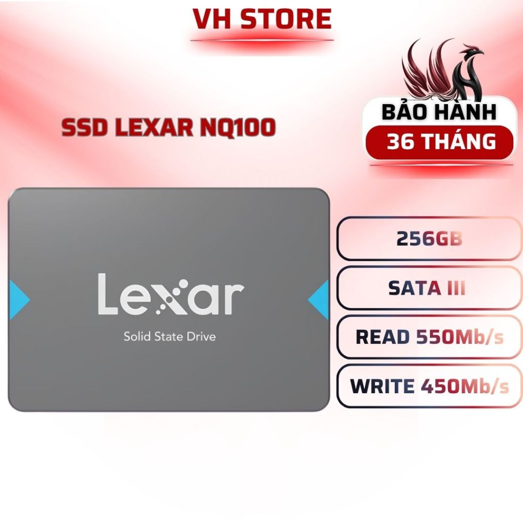 SSD Lexar NQ100 256GB SATA III 2.5 Inch Chính Hãng - BẢO HÀNH 36 THÁNG - VHSTORE