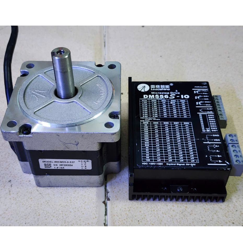 Combo Driver 2 pha DM556S-IO( chạy độc lập ko cần phát xung ngoài)+ Động cơ bước 2 pha size 86