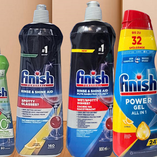 Nước làm bóng finish 750ml, Dầu bóng Finish 800ml, chất trợ xả finish 500ml, Nước bóng finish 400ml Máy rửa bát đĩa chén