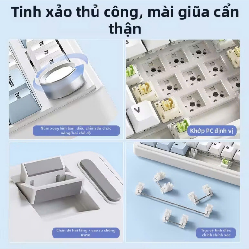 BÀN PHÍM CƠ - AULA F75 Wireless 3 Mode - Bàn Phím Cơ Gaming RGB Gasket Mount Hot Swap | BigBuy360 - bigbuy360.vn